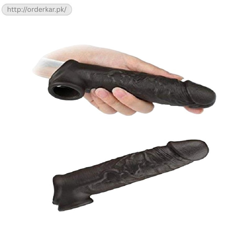 Black Silicone Uncut Cock Penis Condom In Pakistan