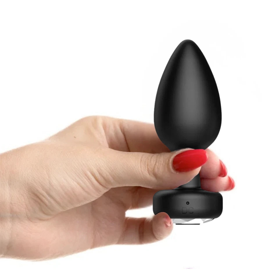 Vibrating Anal Plug with Prostate Stimulator Remote Control 10 Vibration Modes