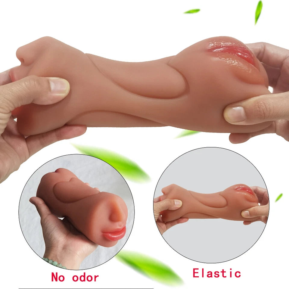 3 in 1 Realistic Oral Vagina Anal Pocket Pussy Male Masturbator Sex Toys for Men